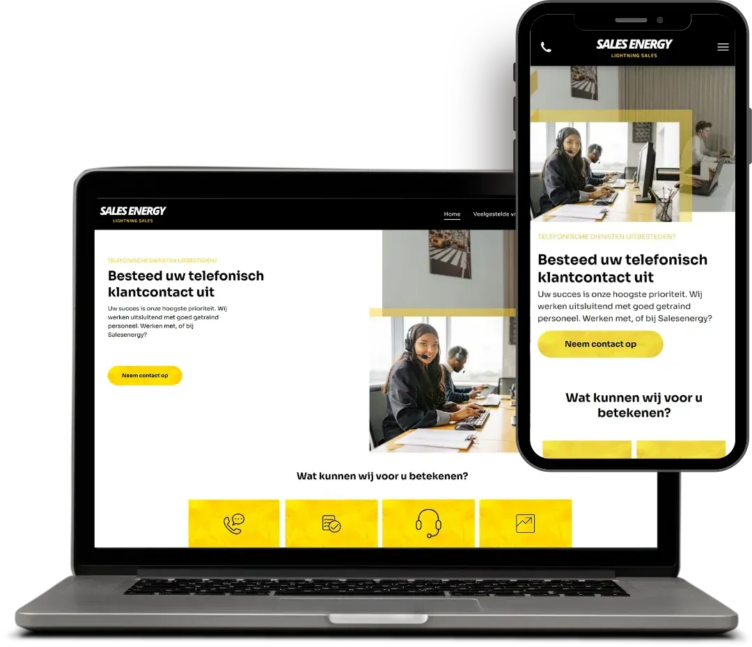 screenshot website van sales energy